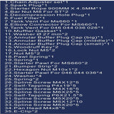 Small Parts Kit- for STIHL MS660, MS461 MS460 MS440 MS441 MS361 MS360 MS260 066 046 044 036 026