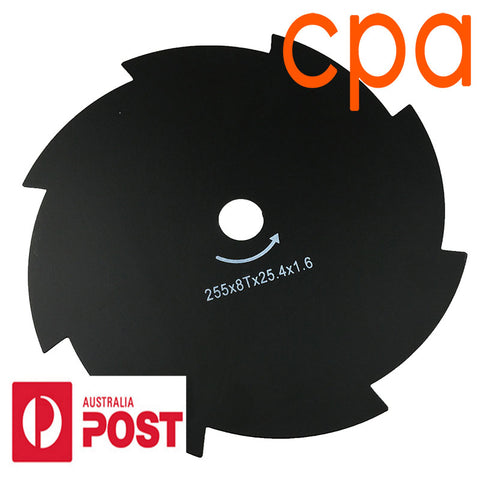 Brush Cutter Blade 8T 25.4mm Centre Hole 255mm Diameter