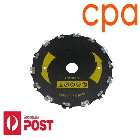 Brush Cutter Blade  Chainsaw Teeth 25.4mm Centre Hole 180mm Diameter