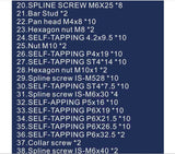 360 Piece Screws Bolts Nuts Clips- for STIHL MS880 MS661 MS660 MS461 MS460 MS440 MS441 MS390 MS361 MS360 MS260 MS250 MS230 MS200T MS192T MS180 MS170