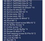 360 Piece Screws Bolts Nuts Clips- for STIHL MS880 MS661 MS660 MS461 MS460 MS440 MS441 MS390 MS361 MS360 MS260 MS250 MS230 MS200T MS192T MS180 MS170